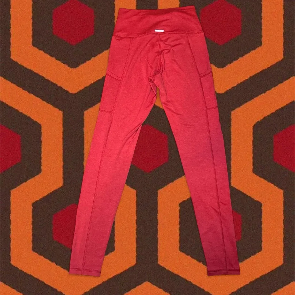 Aerie Women’s High-Waisted Yoga Activewear Bright Red Leggings - Image 6