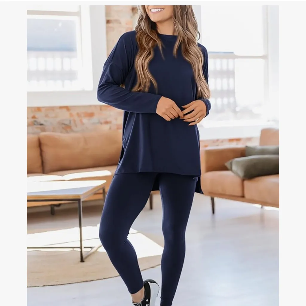 Prettygarden Navy Blue Lounge Set - Image 2