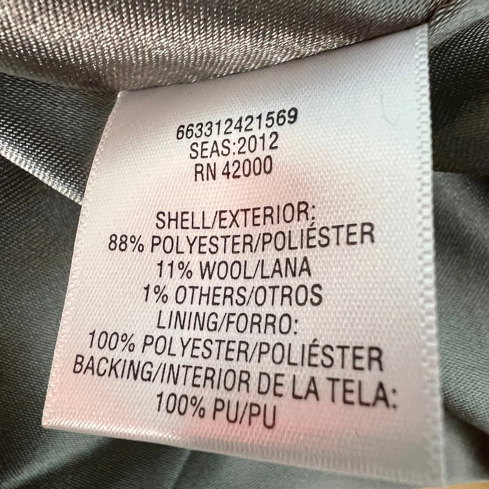 Attention Plaid Fleece Double Breasted Pea Coat Womens 2X Outdoors Wool Blend - Image 9