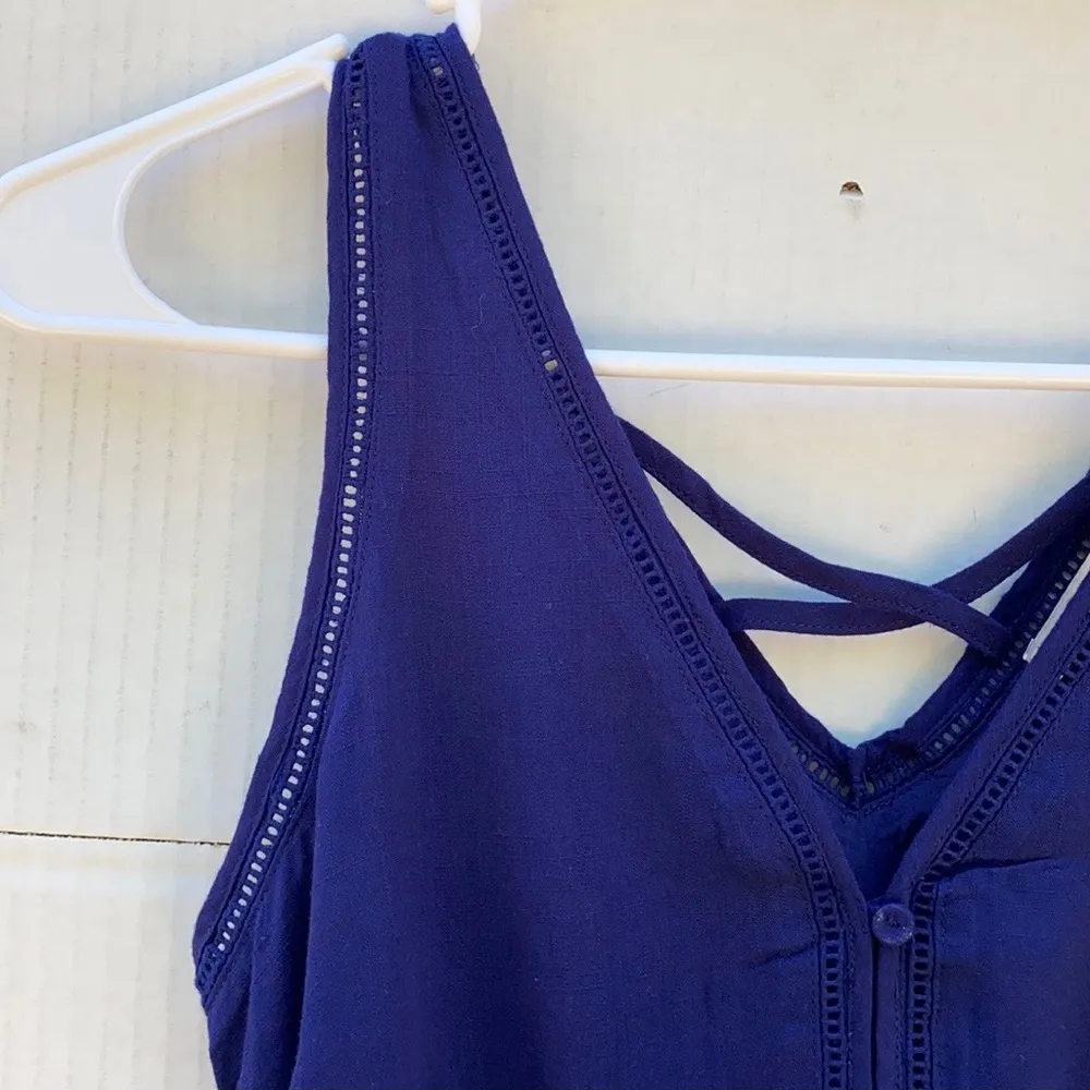 Skies are blue Womens Size XS sleeveless blue rayon sleeveless short dress NWOT - Image 7