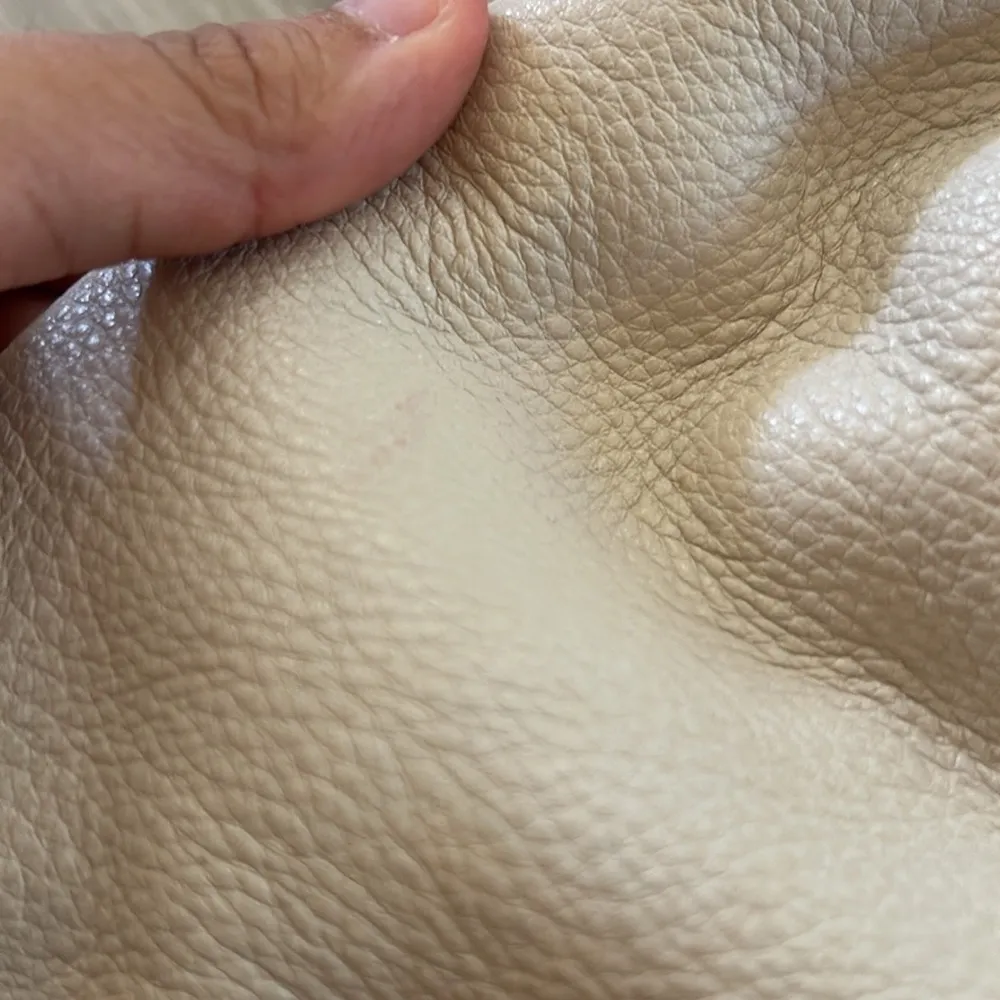 Shoulder Bag Leather Hobo Slouchy Off White Color Handbag - Image 7