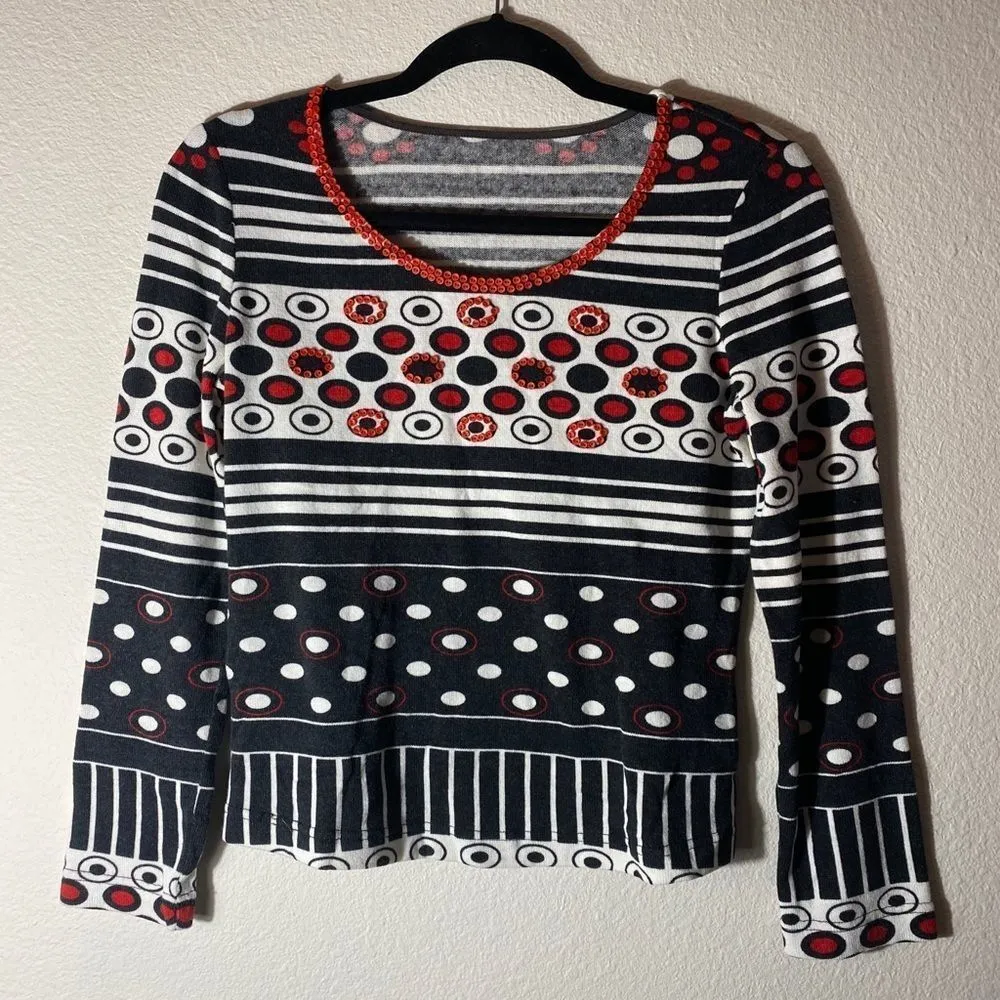 Vintage Liedow Sweater With‎ Tiny Buttons Black - Image 11