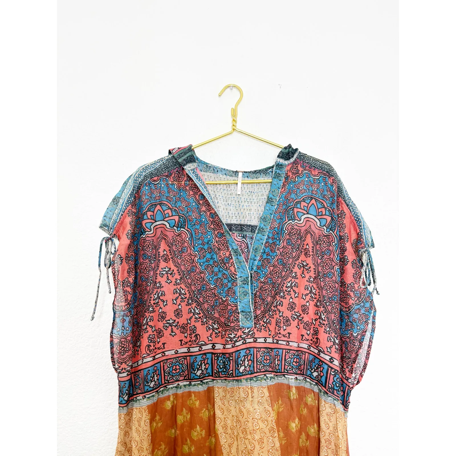 Free People Rosalee Maxi Dress Size Small Oversized Beach Coverup Boho Hippie - Image 5