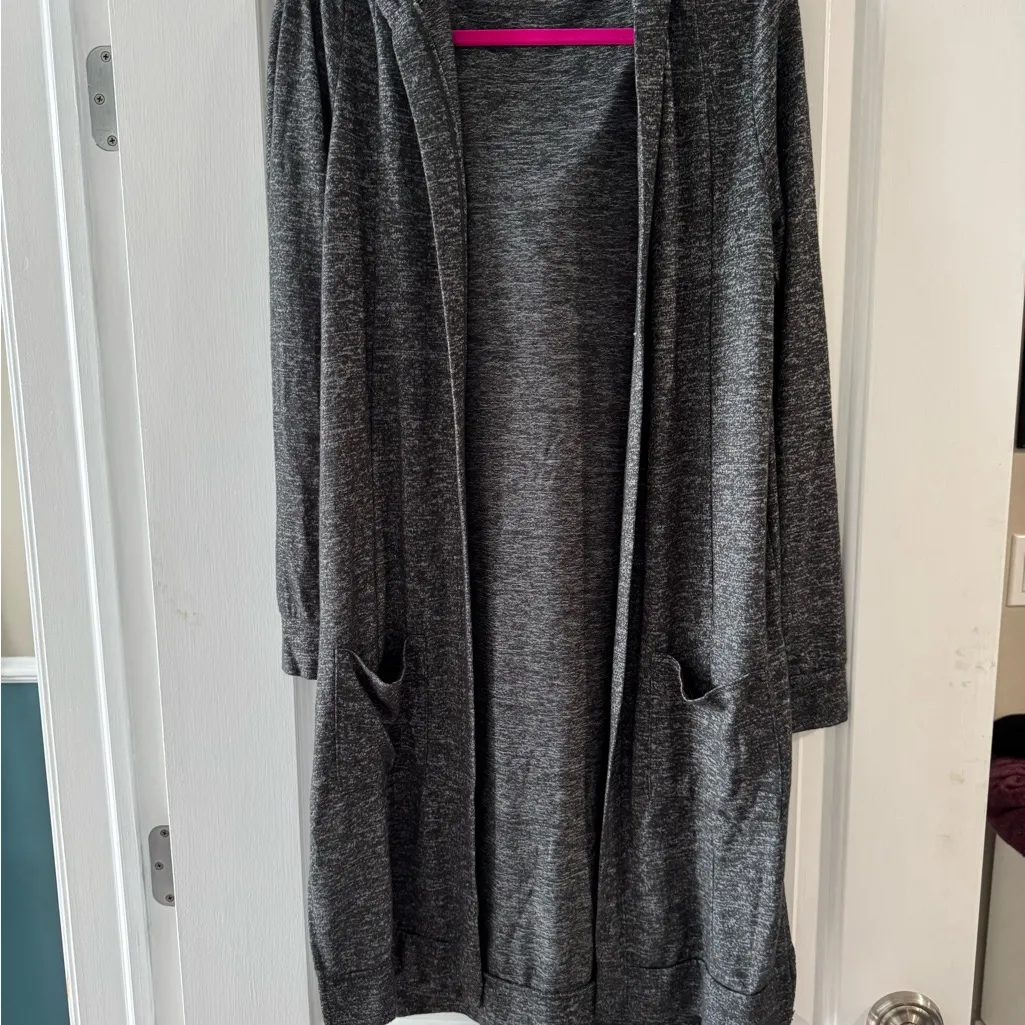 It's Our Time Charcoal Hooded Cardigan - Image 5