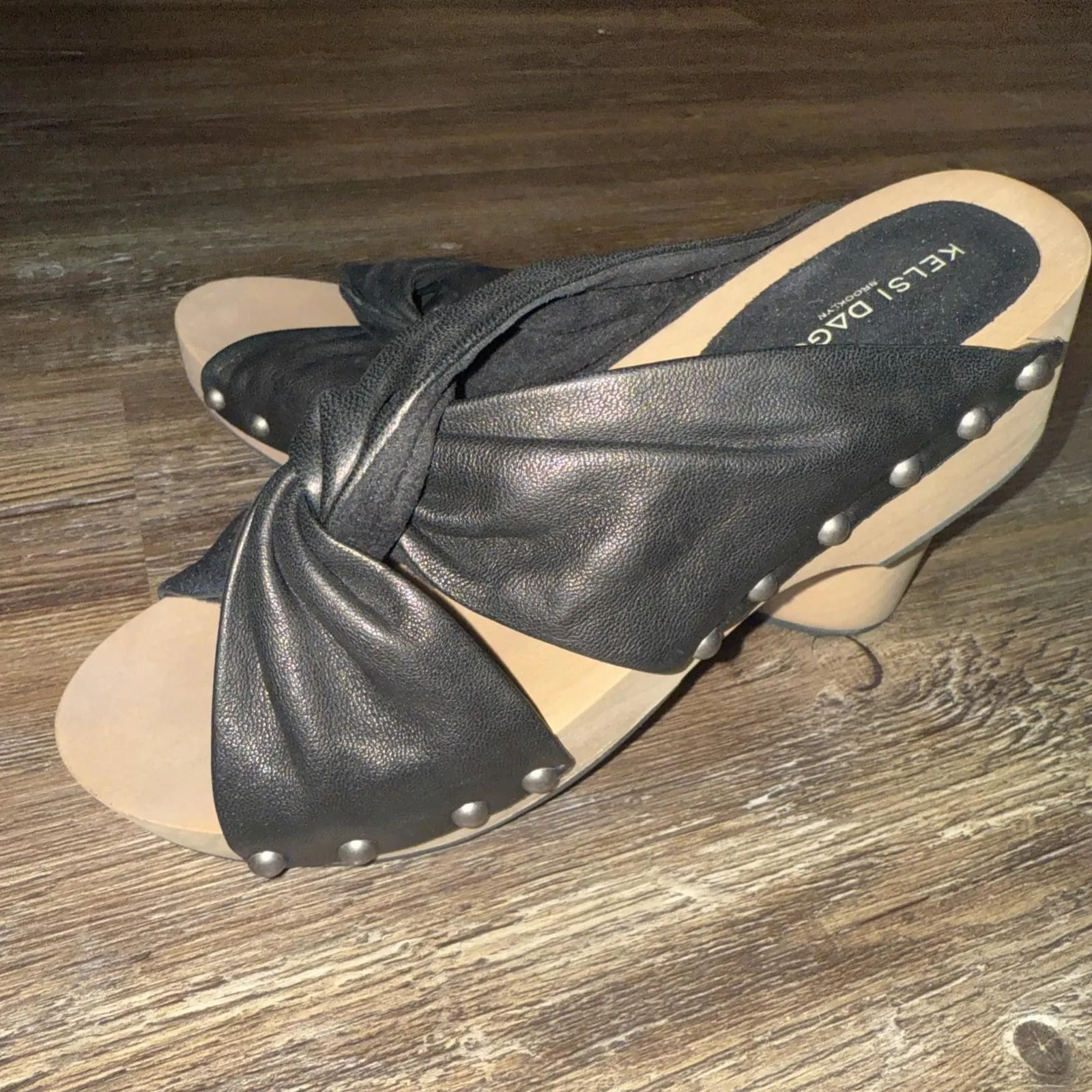 KELSI DAGGER BROOKLYN Black Clogs Sprinter Slide Sandals 7.5 - Image 15