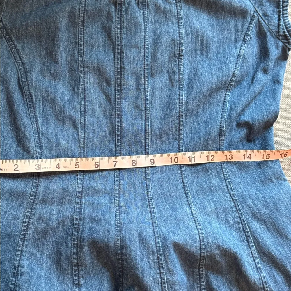 eShakti Stylish Blue Denim Dress - Image 9