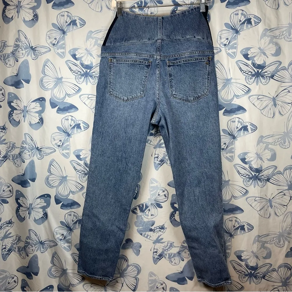 Madewell maternity over the belly perfect vintage jeans SZ 28 - Image 4