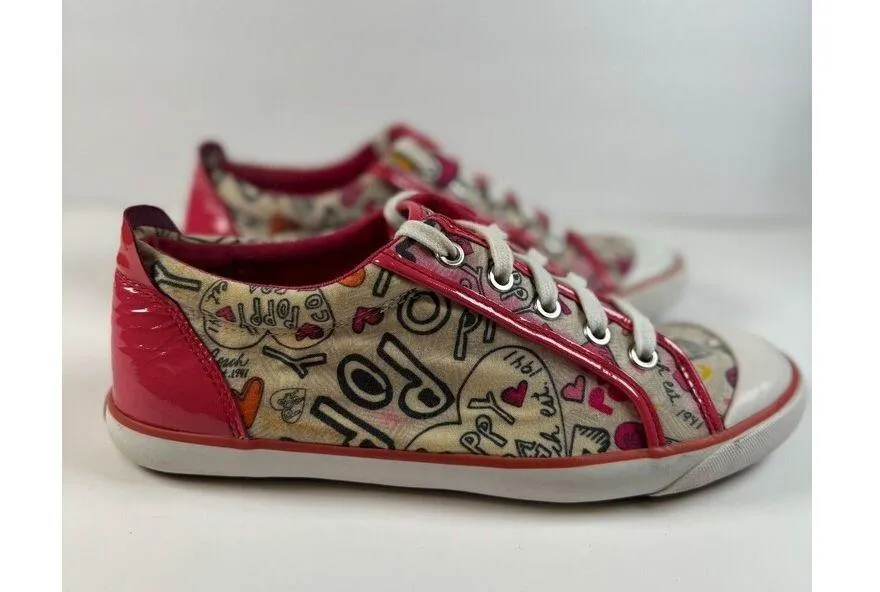 Coach Women Shoes Pink Barrett Poppy Low Top Sneaker Fashion Streetwear US 9.5 B - Image 5