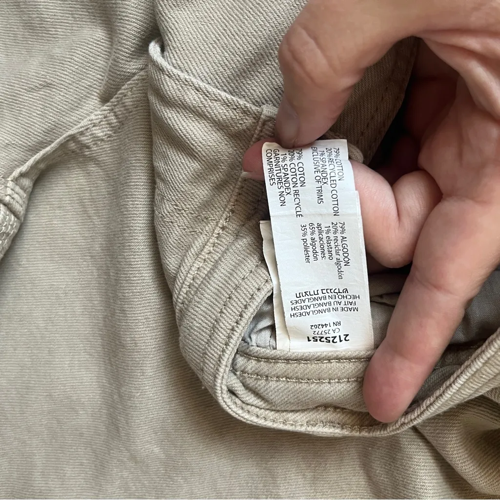 Dex High Rise Utility Cargo Pants Womens Size 31 Khaki Beige Pockets 27” Inseam Tan - Image 5