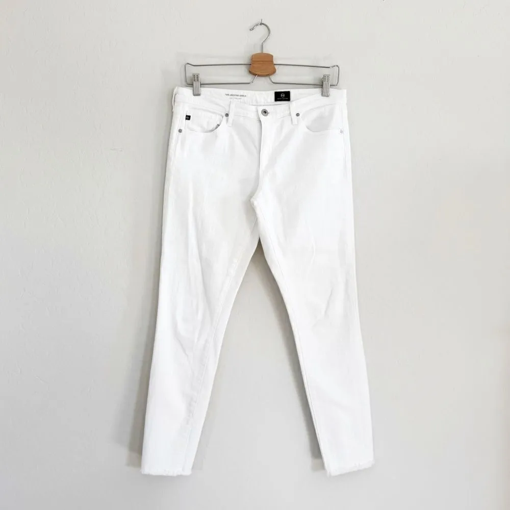 AG Adriano Goldschmied THE LEGGING ANKLE Super Skinny Jeans in White Raw Hem - Image 3