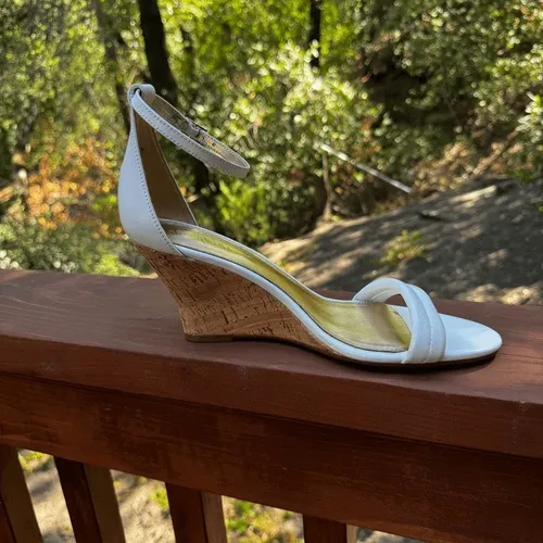 Lilly Pulitzer Jenna Wedge Size 8 Shoes Women's Sandals Resort White Gold NEW - Image 13