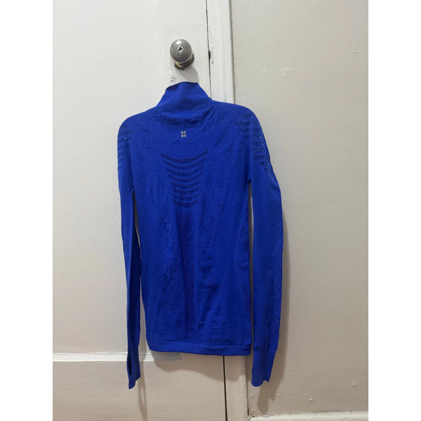 Sweaty betty size S/M Blue Zohra long sleeve run top workout shirt small medium - Image 7