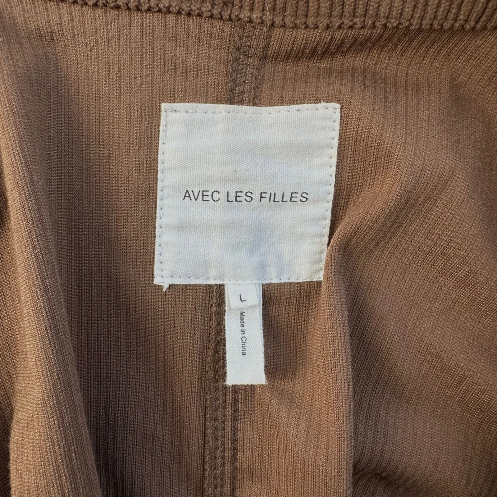 Avec Les Filles Corduroy Cropped Jacket Chocolate Brown L Anthropologie Western - Image 3