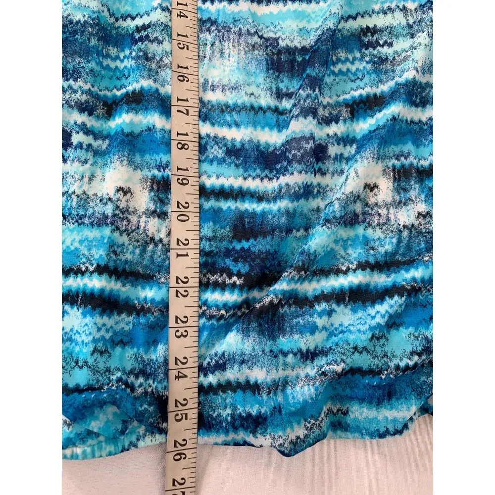 IN Studio Women’s Aqua Blue Blouse Size 1X - Image 6