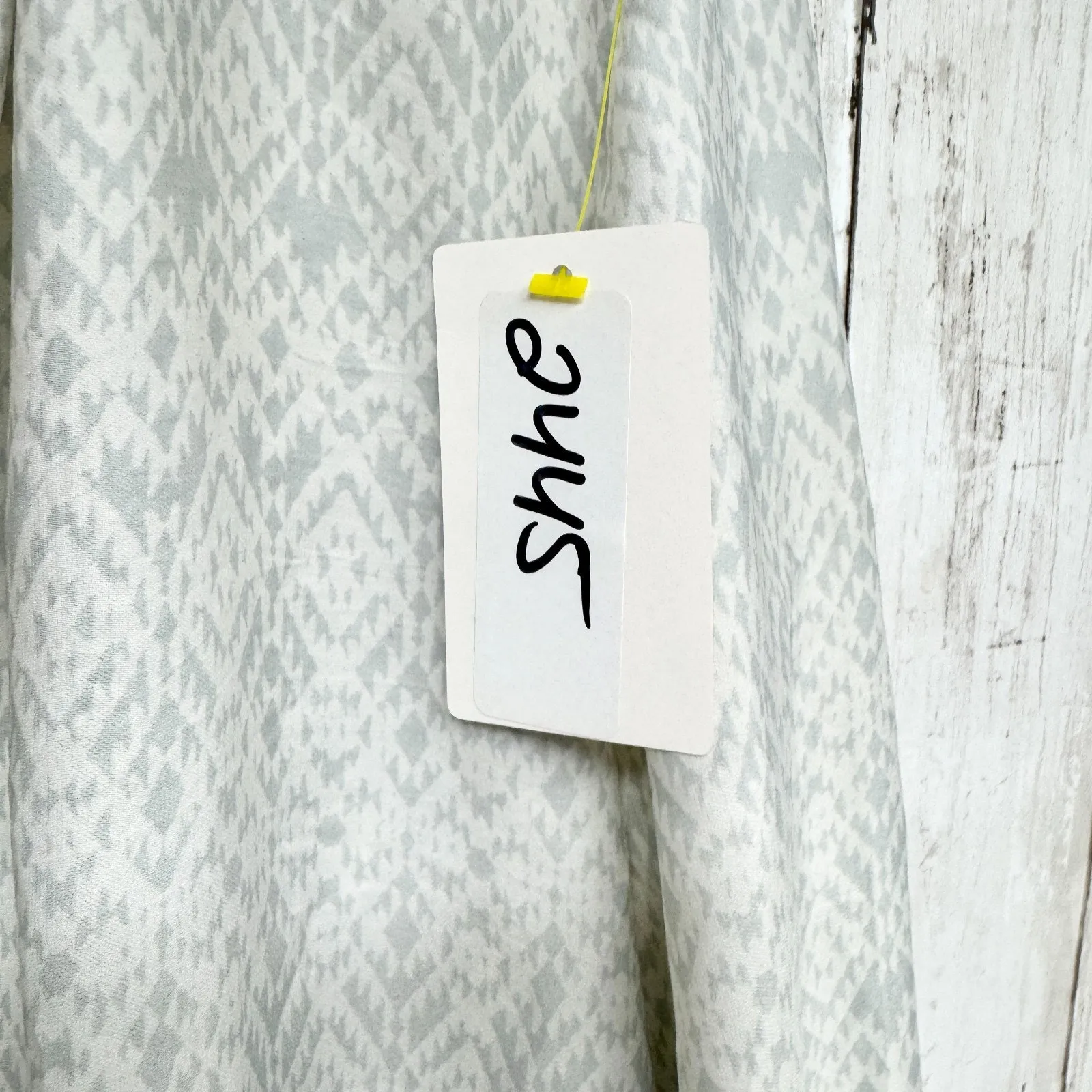 Gap Shirt Women Size Medium Ombre Aztec Pattern Smocked Blouse Trim Detail Boho - Image 4