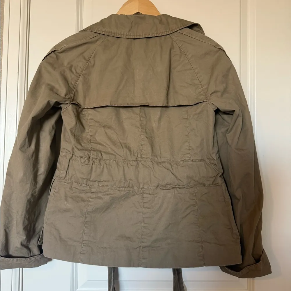 ZARA Basic Short Women’s Trench Coat‎ Size M- beige - Image 6