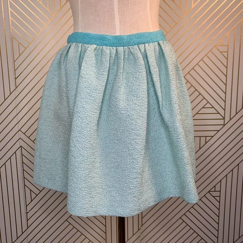 Opening Ceremony Blue Jacquard Fit & Flare Skirt‎ - Image 3