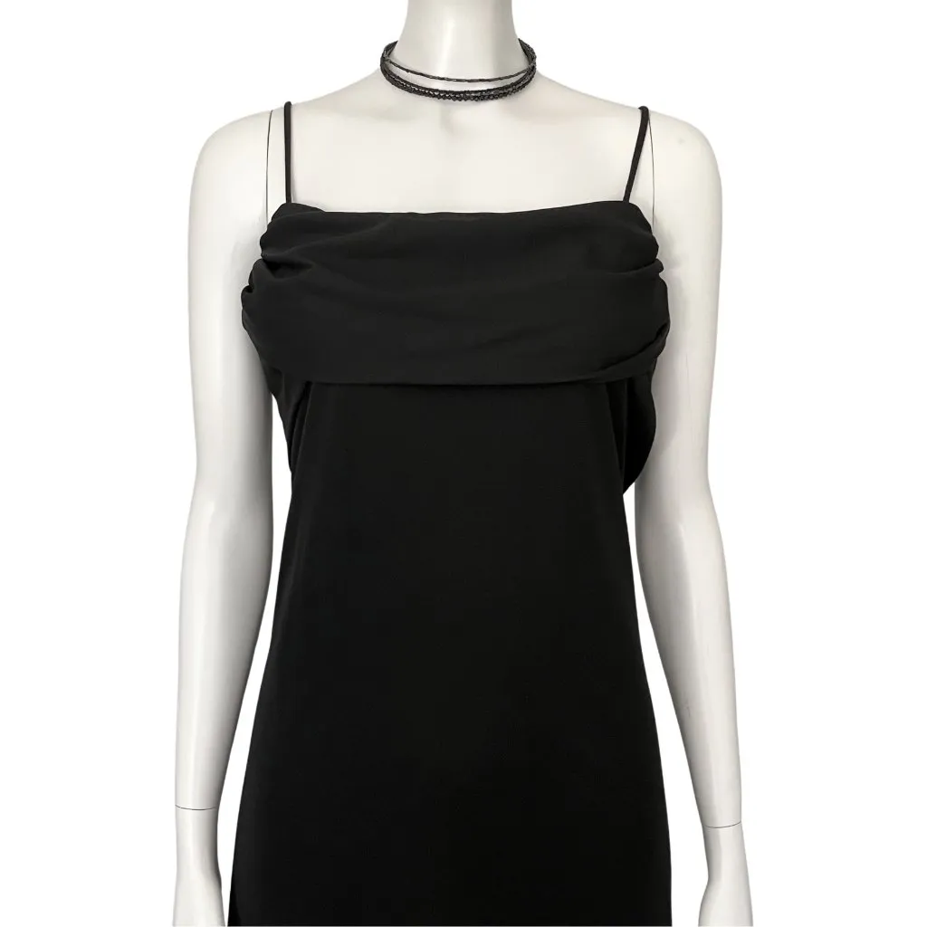 Vintage 90s Black Prom Dress Back Sash. Medium 8. Whimsigoth Gothic Glam Formal - Image 12