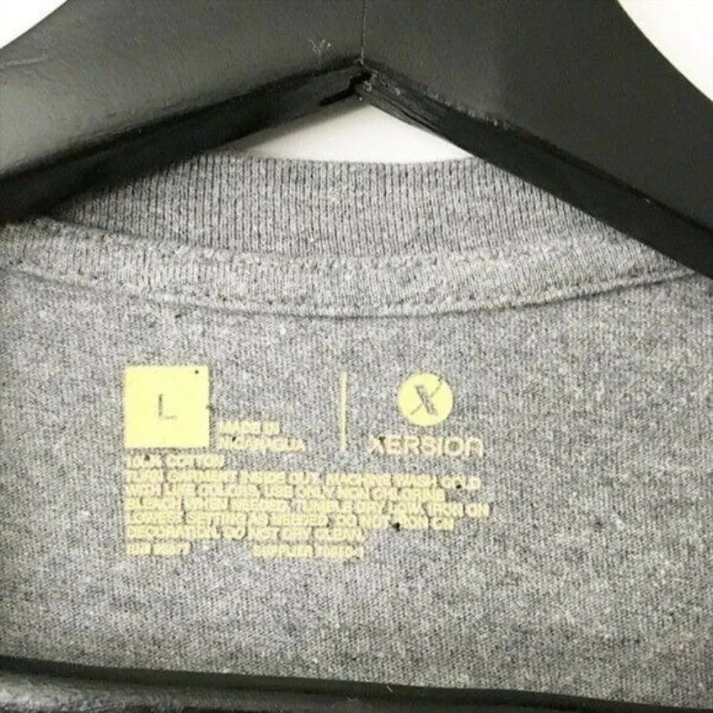 Xersion Graphic Tee Shirt Refuse To Lose 100% Cotton Short Sleeve Gray Large - Image 3