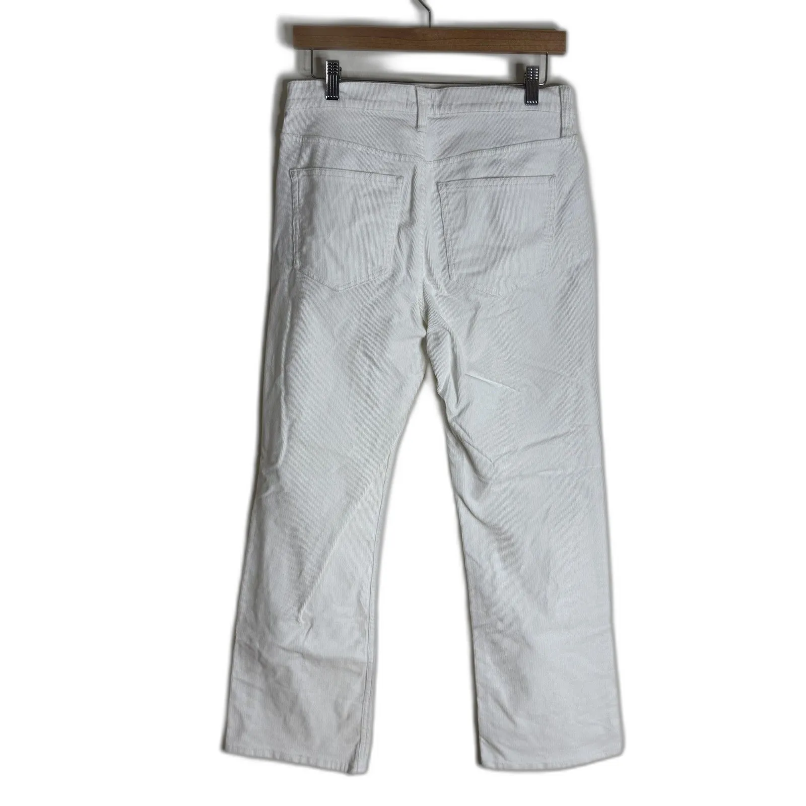 J.Crew Pants Womens 28 White Corduroy Straight Leg Mid Rise 5 Pocket Jeans - Image 9