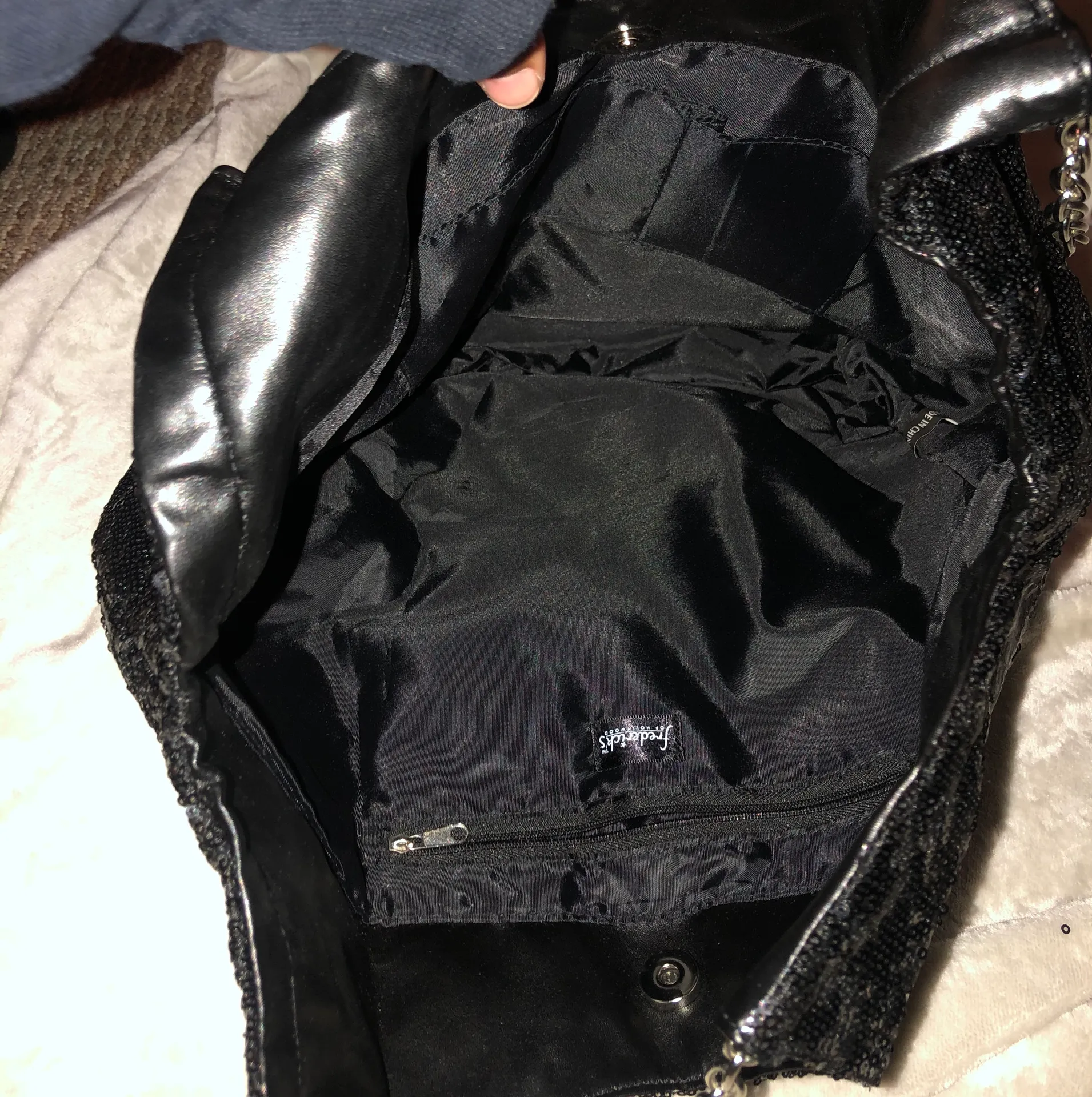 Black sequin ‘Fredrick’s of Hollywood’ bag - Image 3