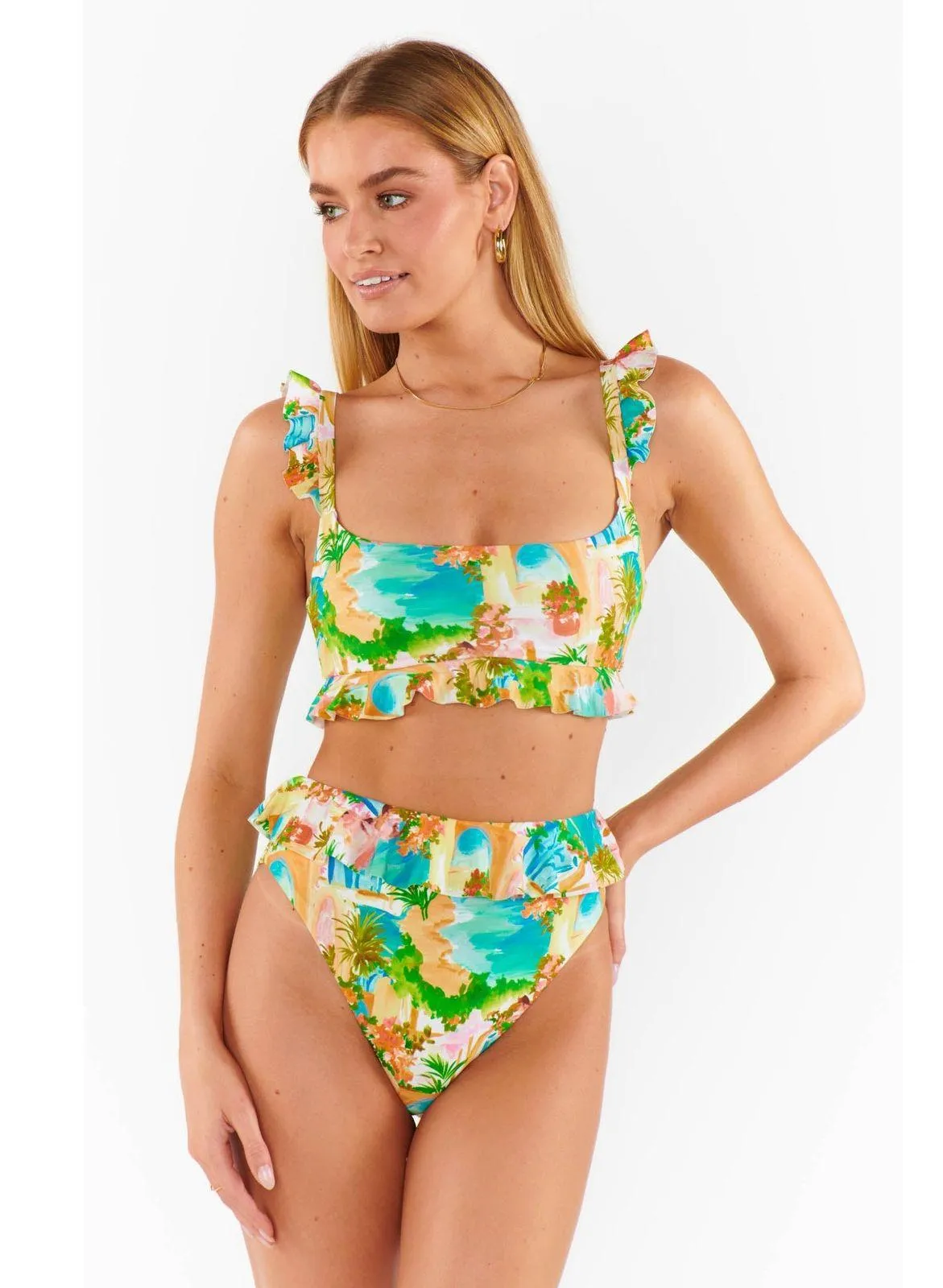 Show Me Your Mumu Island Ruffle Bottom in Palermo Spritz L NWT - Image 9