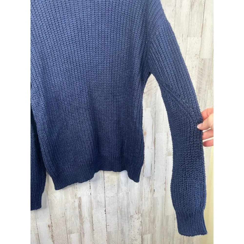 Caslon Blue Knit Sweater Crew Neck Long Sleeve Pullover Size S - Image 6