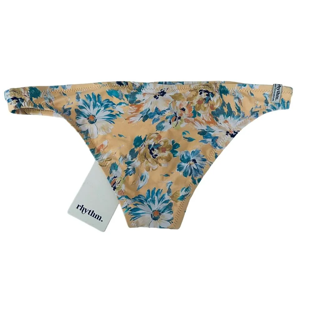 Free People Rhythm Oia Bloom Floral Watercolor Cheeky Bikini Bottoms Size Small - Image 8