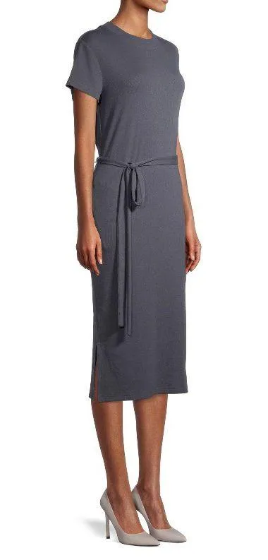 Time and Tru Women’s Knit Midi Dress With Belt  - Image 2