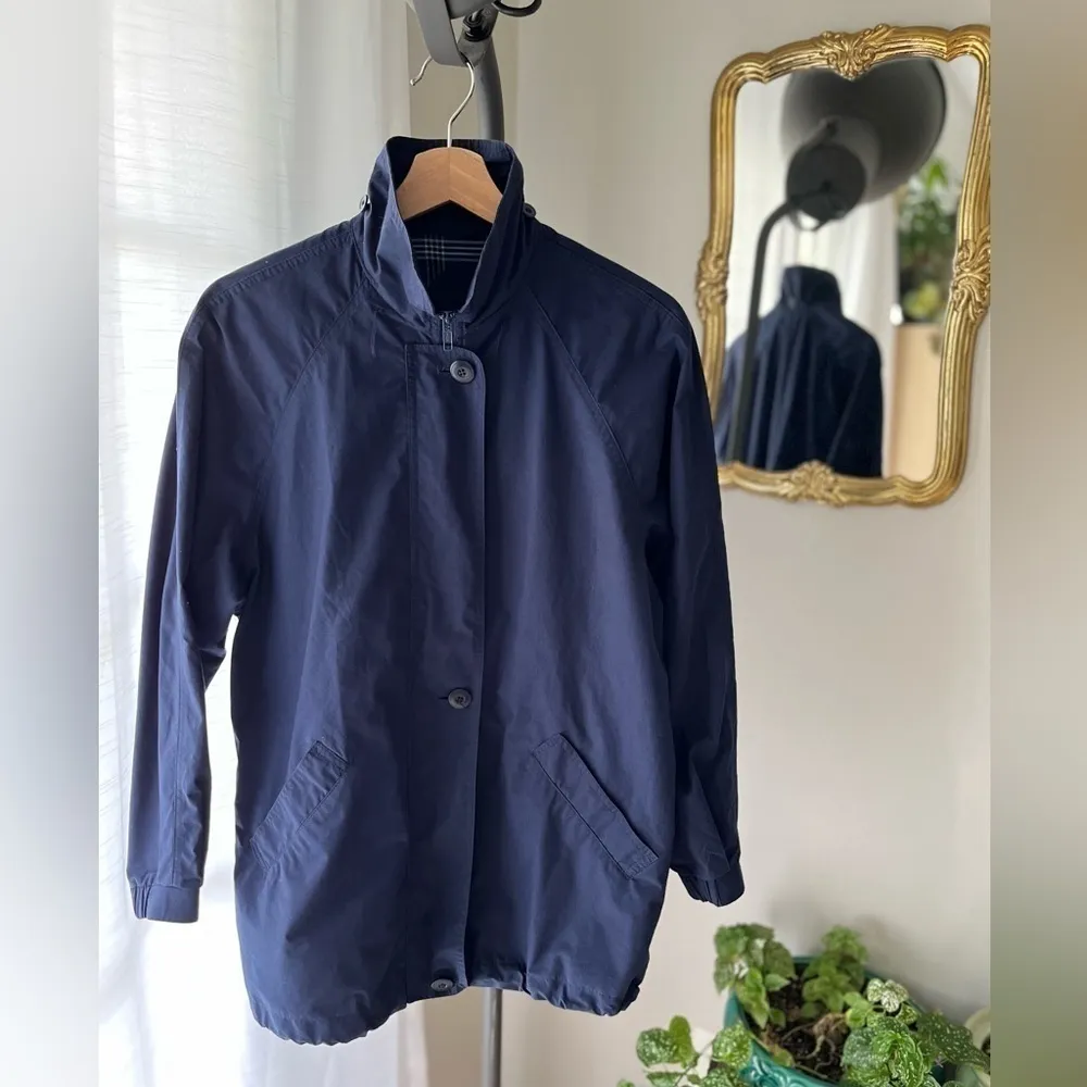 London Fog Navy Blue Wind Breaker‎ Jacket - Image 2