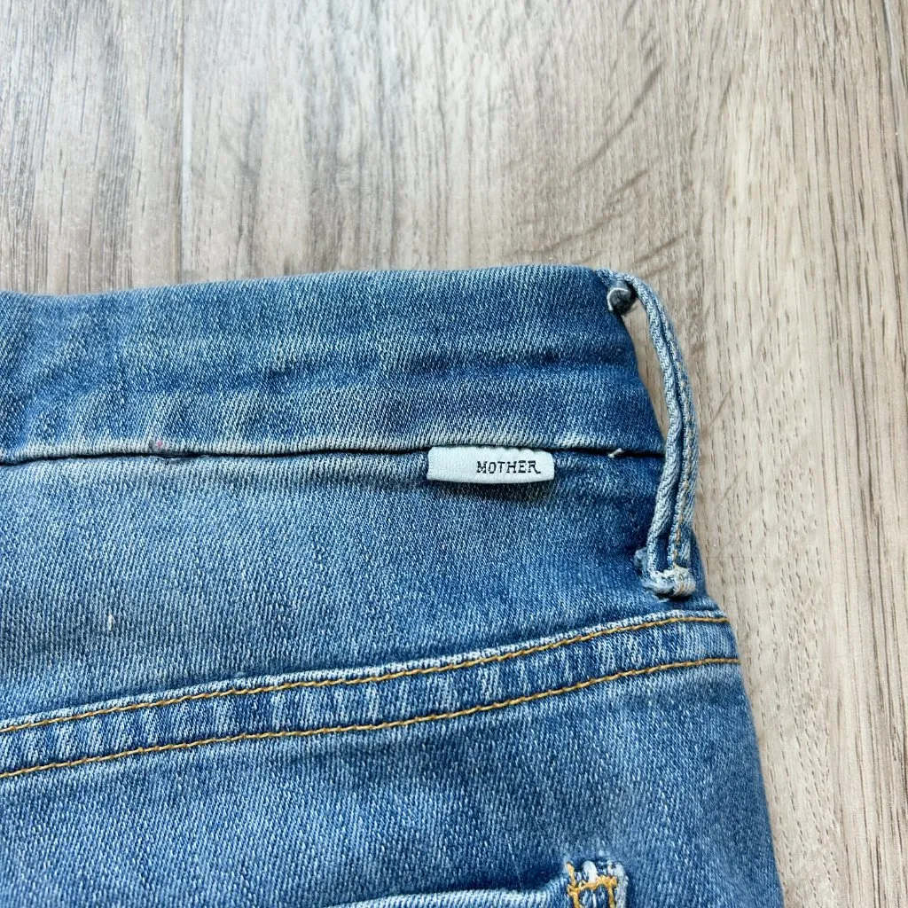 Mother High Waisted Looker Ankle Fray Jeans in Not Rough Enough Size 25 Blue - Image 13