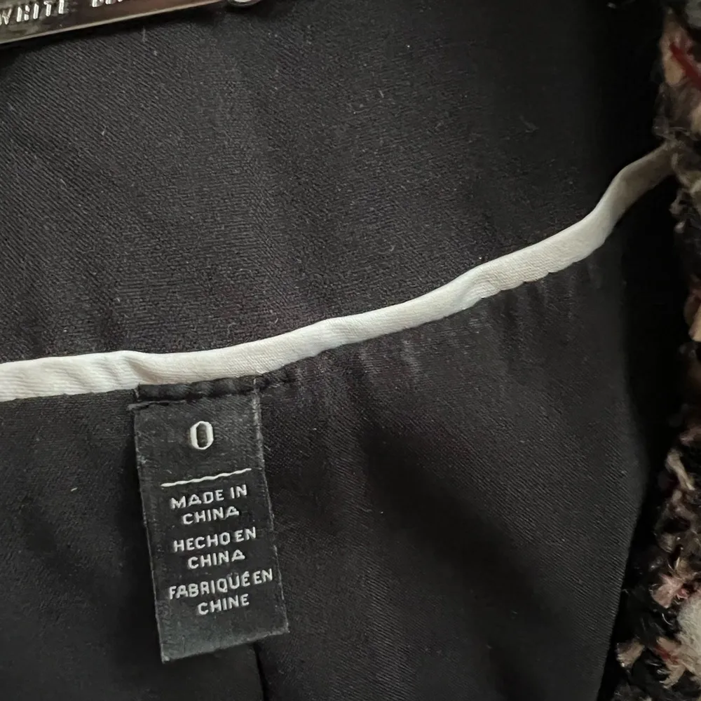 White House Black Market Tweed Zipper front Jacket. SZ.0 - Image 8