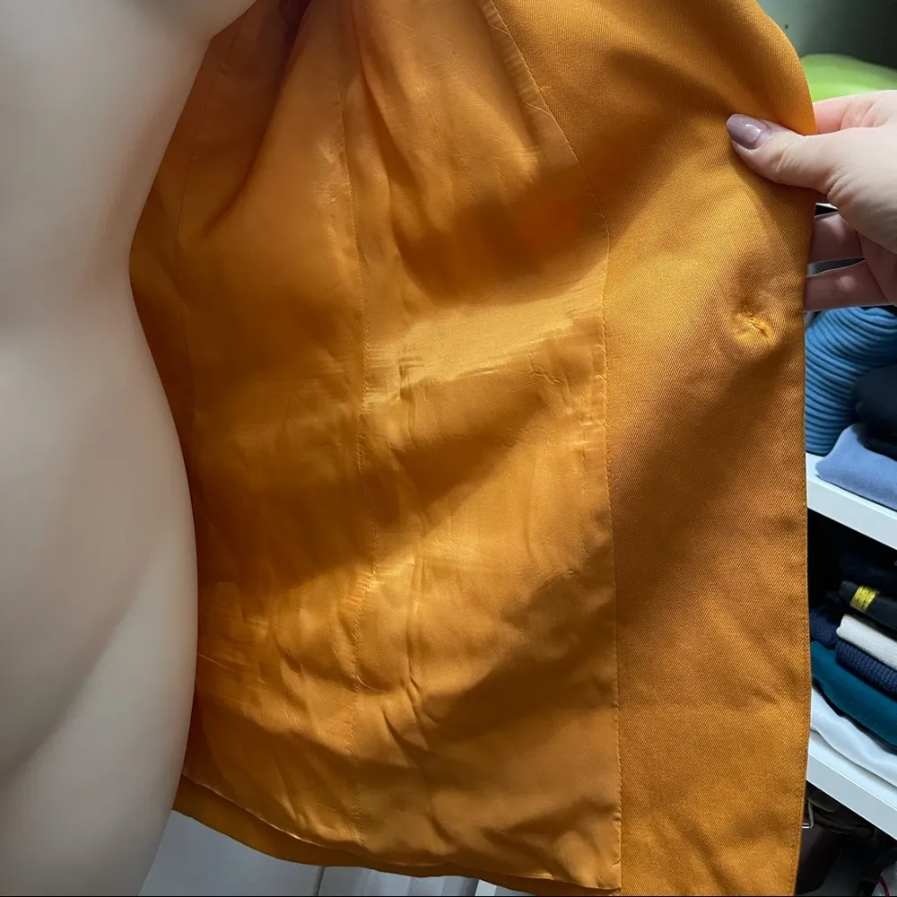 1980s Vintage II One-button Orange Blazer - Image 7