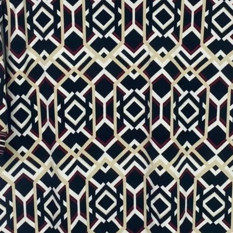 White House Black Market Tunic Sparkle Geometric Mini Dress XS Black Maroon - Image 10