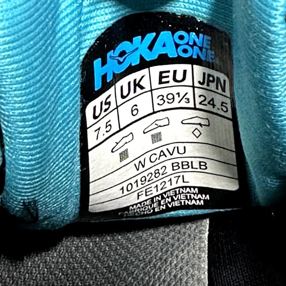 Hoka One One Cavu Running Shoes Sneakers PROFLY Lace Up Mesh Blue Black 7.5 - Image 7