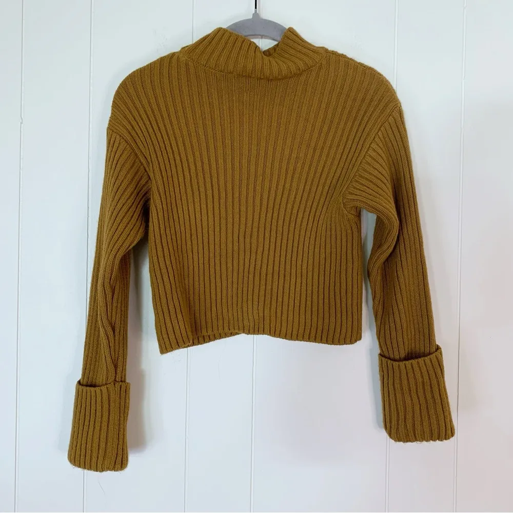 Brown Cropped Turtleneck 2 - Image 2