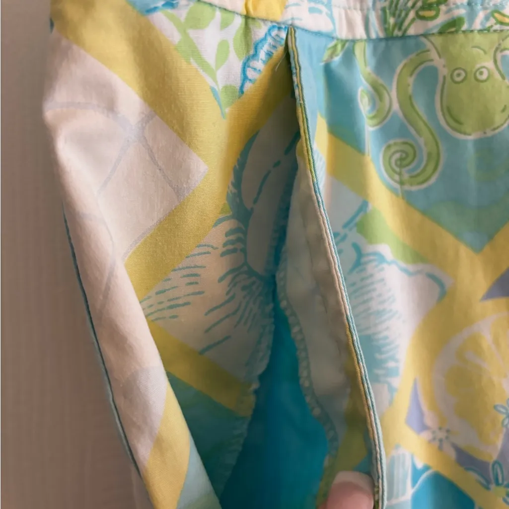 Vintage Lilly Pulitzer “Summer Day Patch” Skort – Size 12, Grosgrain Detail - Image 5