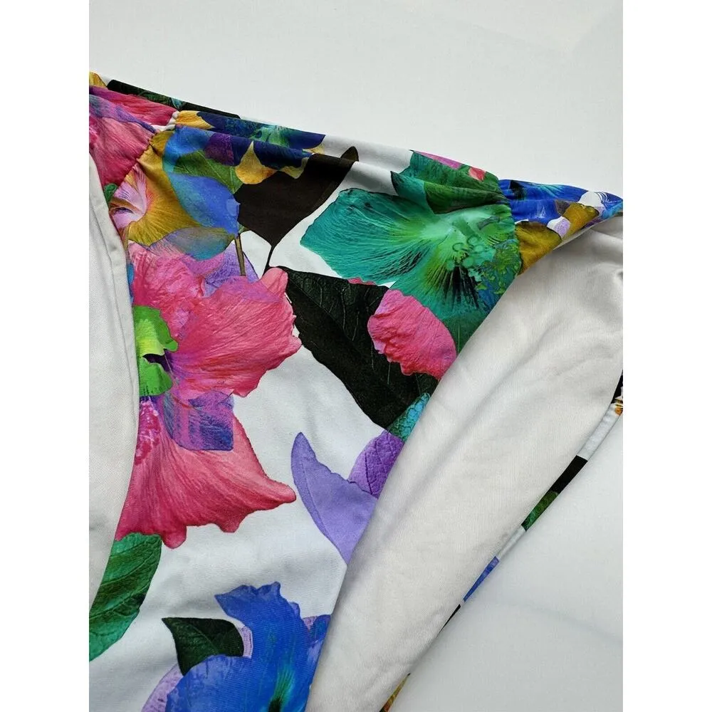 NWD Nanette Lepore Swim Floral Tie Waist Tassel Bikini Swim Bottom Size 12 - Image 3