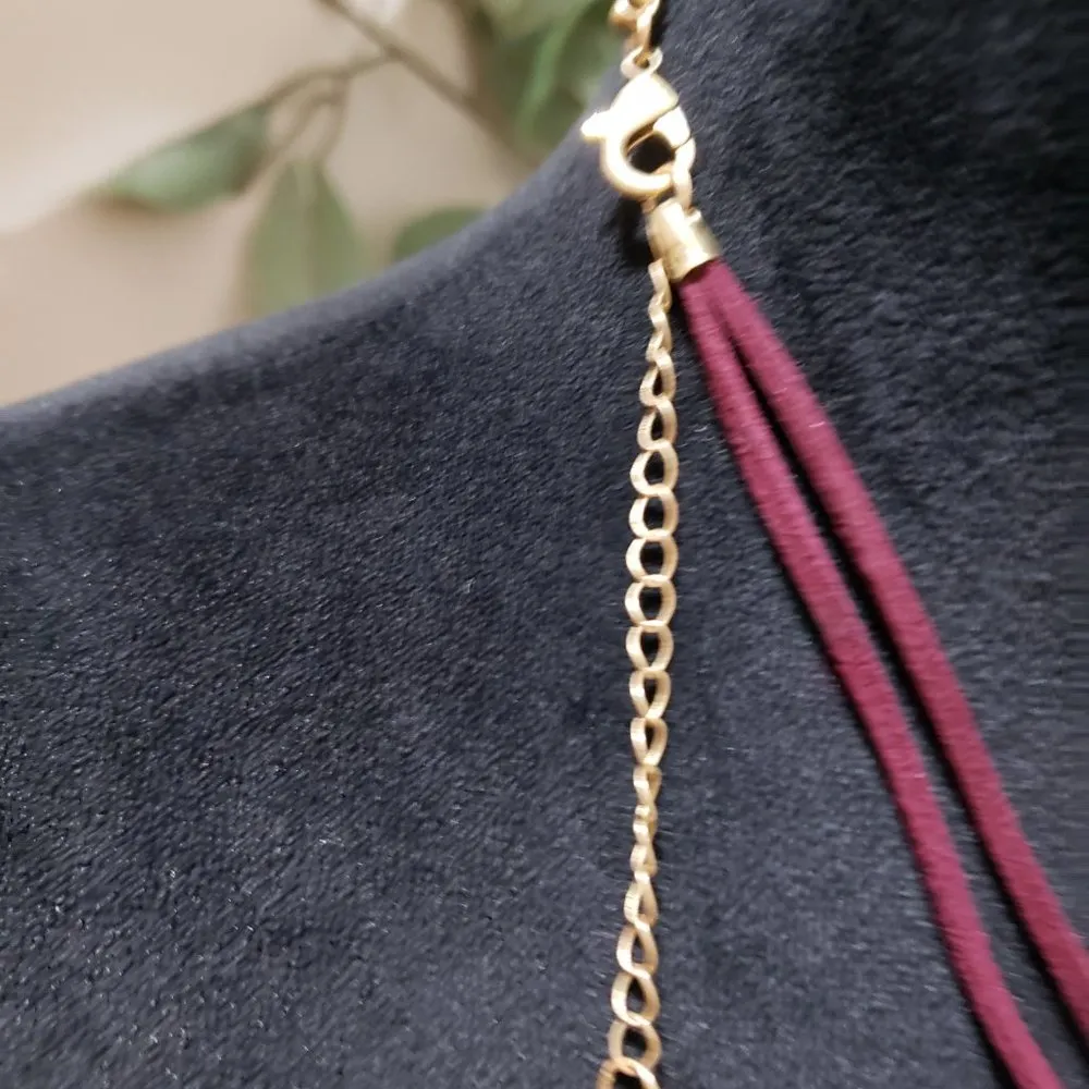 Womens Fashion Chunky Gold Tone Pendant Colorful Charm Long Necklace w/ Lobster - Image 6