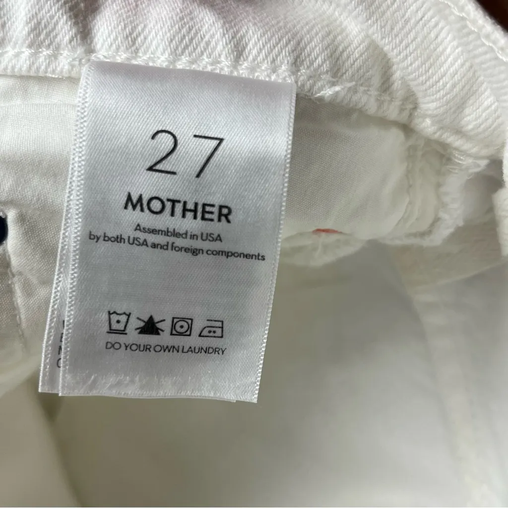 Mother‎ SNACKS High Waist Twizzy Skimp White Sticky Rice Denim Jean 27 NEW *FLAW - Image 3