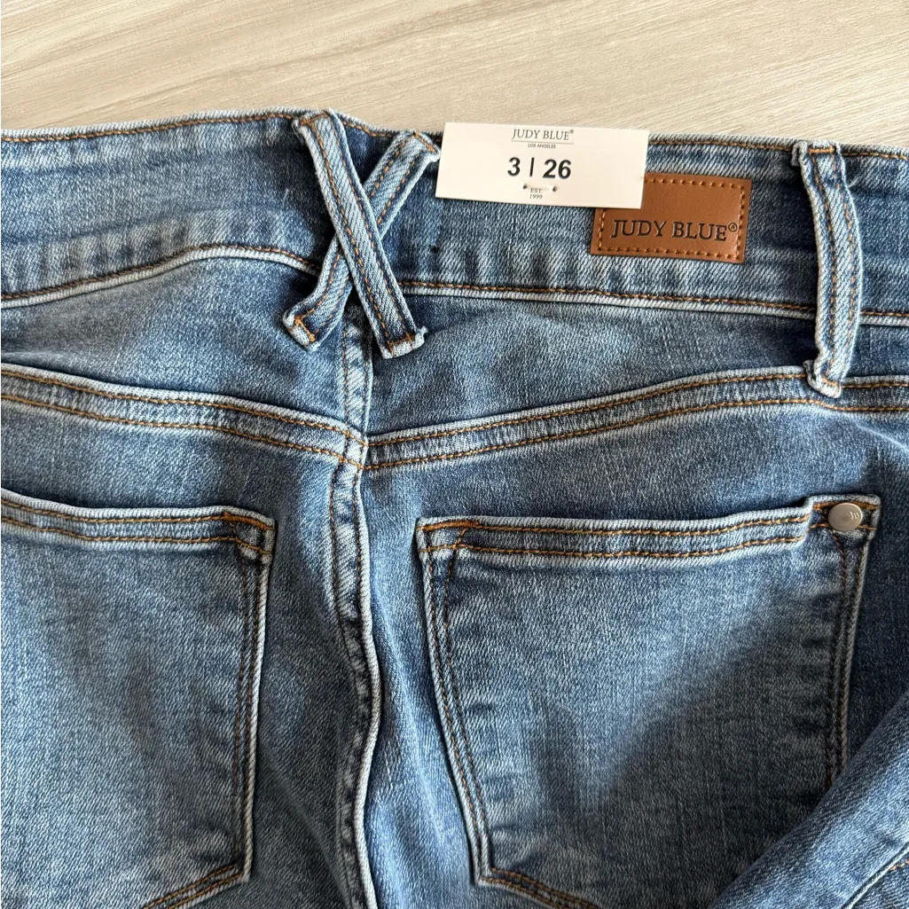 JUDY BLUE Baylor High Rise Button Detail Wide Leg Jean Size 3/26 NWT STITCH FIX - Image 8