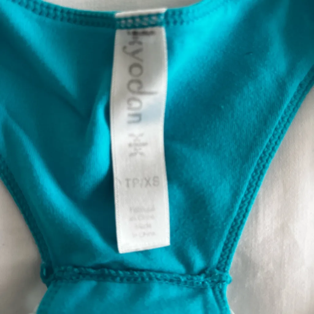 Teal and Gray Athletic Tank Top - Image 3