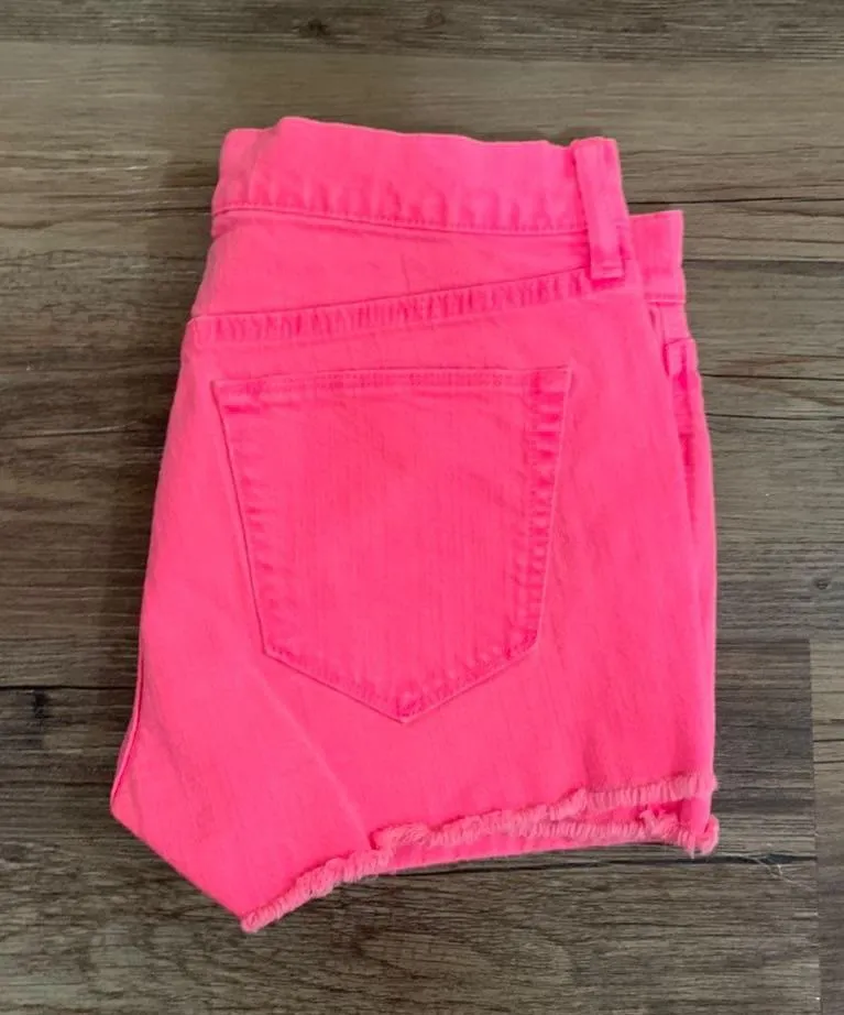 Hot Pink Denim Shorts Size 24 - Image 7