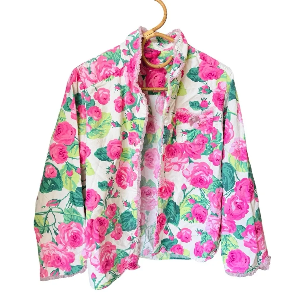 Betsy Johnson Vintage 100% cotton floral blouse EUC - Image 2