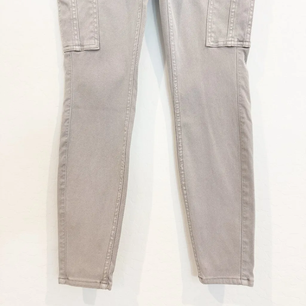 Spanx Stretch Twill Ankle Cargo Pants Desert Dune Womens Small - Image 5