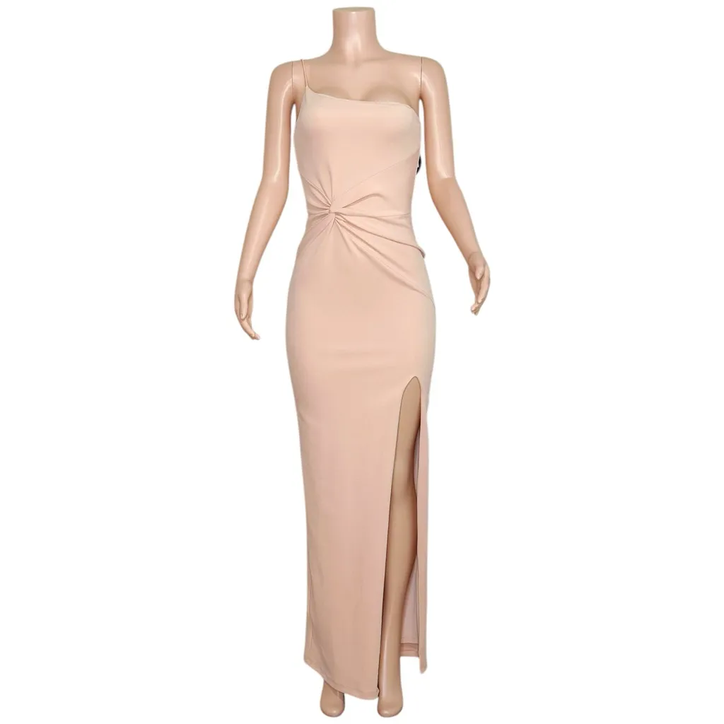 NOOKIE Lust One Shoulder Gown, Blush, Medium - Image 6