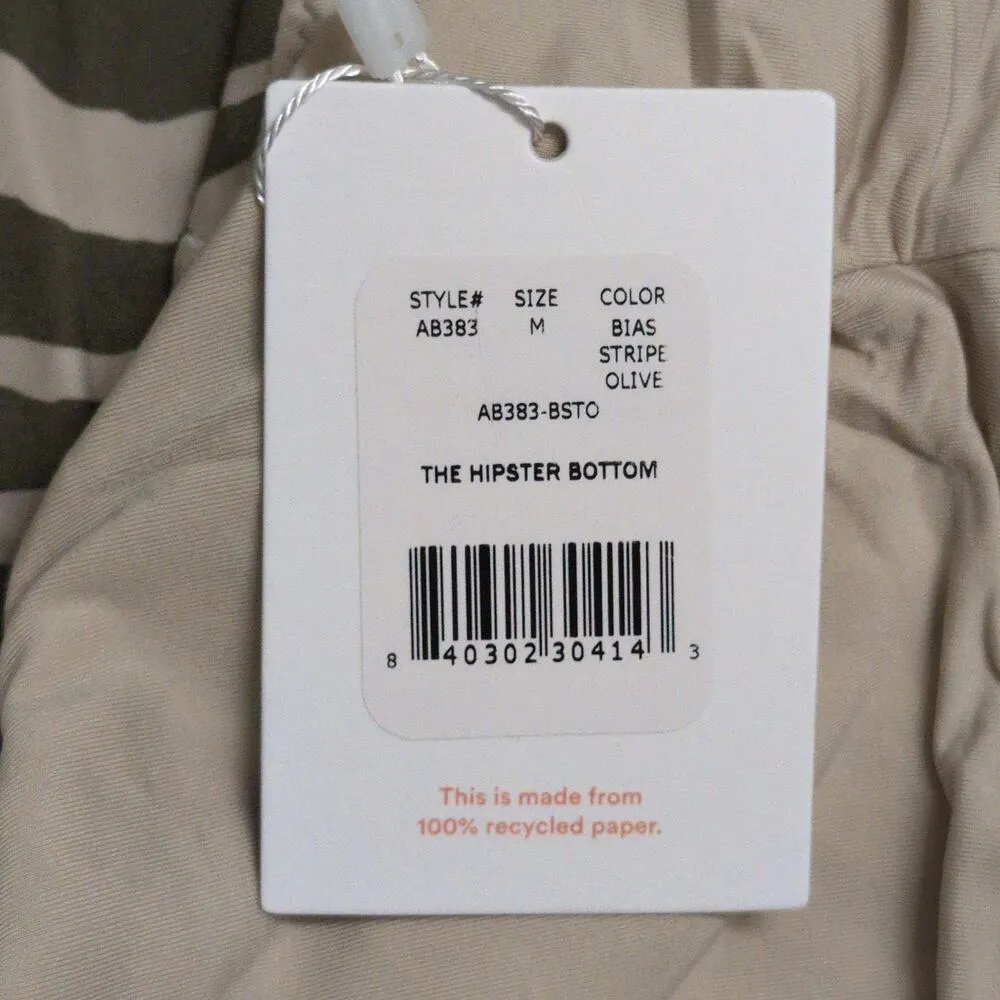 Andie The Hipster Bottom Bias Stripe Olive Animal Print Zebra Size M New - Image 12