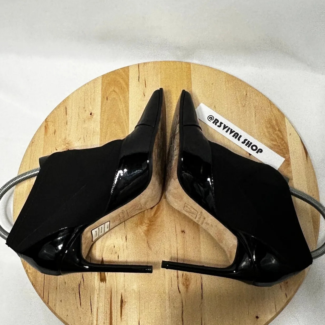 Reed Krakoff Womens Black‎ Patent Pointed Toe Ankle Heeled Boot - Image 8