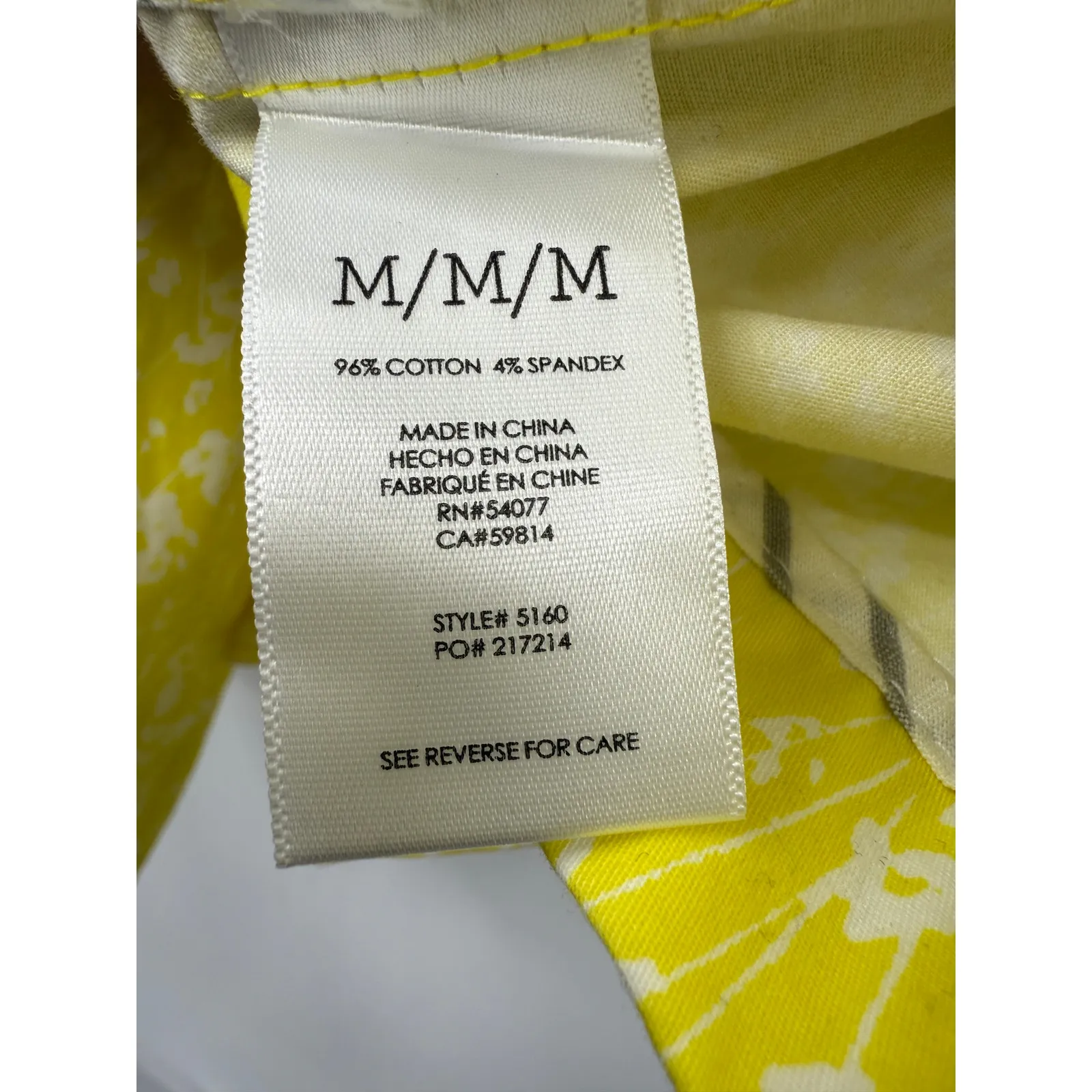 CAbi Field Jacket Womens Daisy Spring Yellow Floral 5160 Pockets Size Medium‎ - Image 3