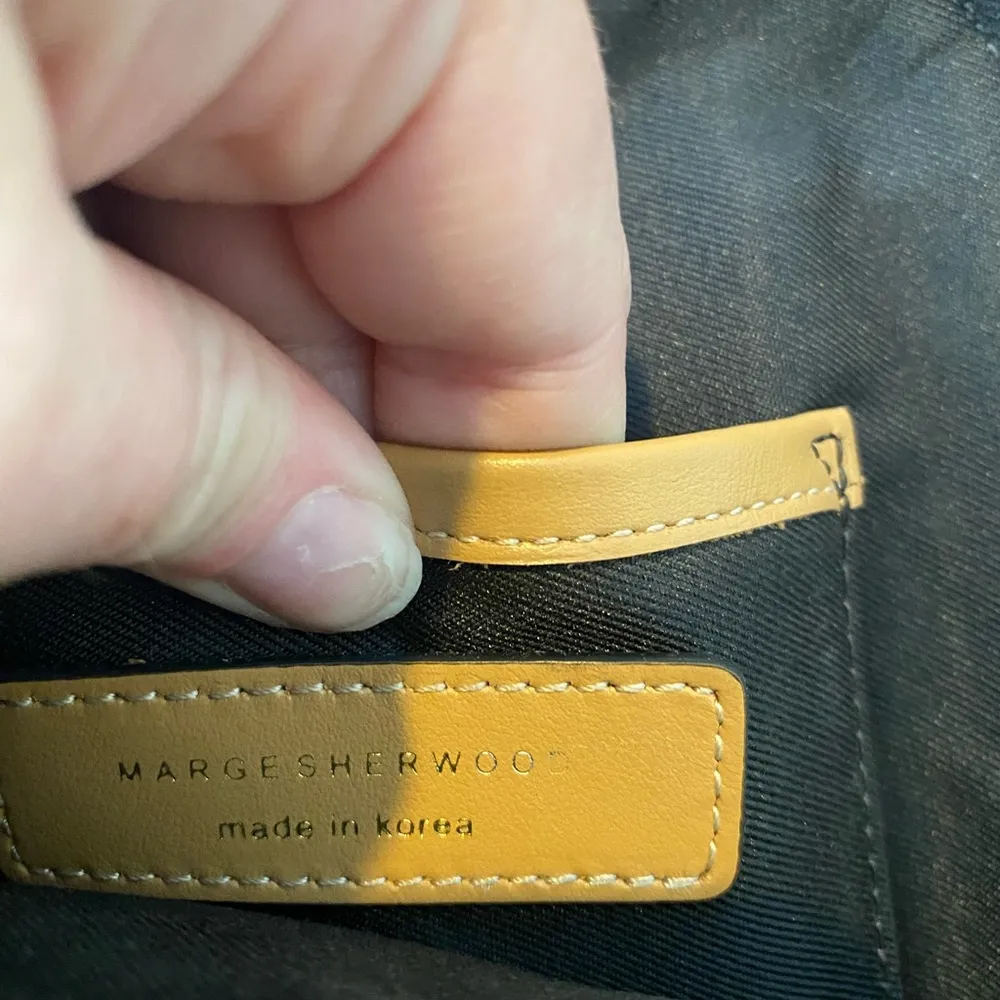 Marge Sherwood Breeze Leather Top Handle Bag VGUC Tan - Image 7